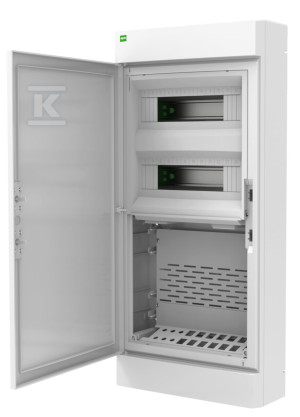 Накладний розподільчий щит Elegant TWIN 2x12 PE+N + 2x12 Мультимедійний білий IP 40