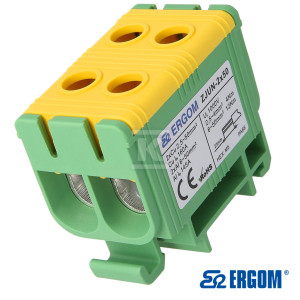 Монтажний з'єднувач ZJUN-2x50 жовтий/зелений=6ШТ