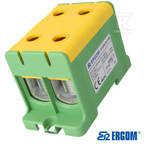 З'єднувальна клемна колодка ZJUN-2x150 жовто-зелена