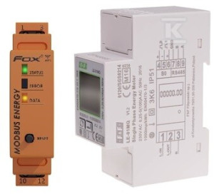 Zestaw do monitoringu energii: licznik energii elektrycznej– jednofazowy LE-01MQ + integrator liczników energii WI-MODBUS-D