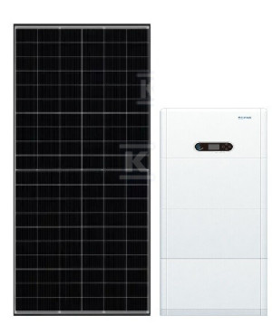 Zestaw fotowoltaiczny z magazynem energii 8KW+15.36KWH, panel PV 500W TCL czarny, falownik hybrydowy trójfazowy SOFAR 8kW, magazyn energii SOFAR
