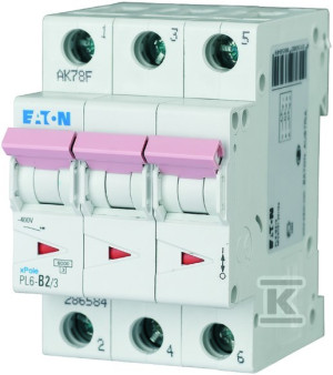 Автоматичний вимикач 6kA PL6-B2/3