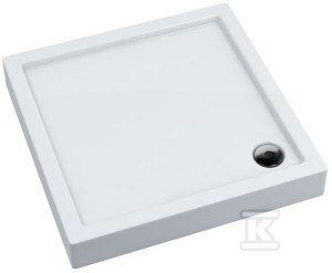 Brodzik akrylowy "Competia" zintegrowany z podbudową Stabilsound Plus 90x90x14 cm kwadratowy z systemem Safe Mase