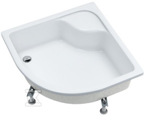 Brodzik akrylowy "Doris" Standard Plus 90x90x28 cm R55 półokrągły