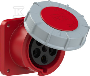 Gniazdo tablicowe proste POWER TWIST 63A 3P+Z+N 400V 100x100mm IP67