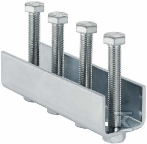 Łącznik montażowy do profili montażowych o przekroju C 4,5cm × 4cm × 16cm stal ocynkowana Pluvia