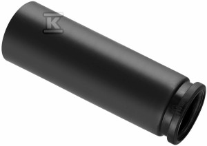 Rura odpływowa PEHD 90x90 z kielichem, L=31cm, do miski wiszącej WC, kolor czarny (kanalizacja HDPE)