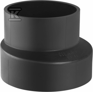 Redukcja (zwężka) PEHD 160x125 niesymetryczna krótka, kolor czarny (kanalizacja HDPE)