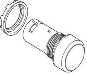 Przycisk monostabilny CP1-10R-01 wklęsły 1NC, czerwony