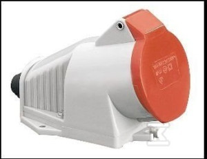 Розетка 16A 3P+Z IP44 ізольована стаціонарна 380V