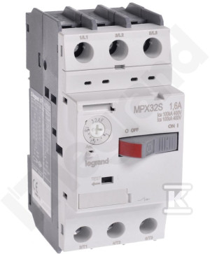 Вимикач двигуна MPX3 32S 1.0-1.6A стандартна здатність до короткого замикання