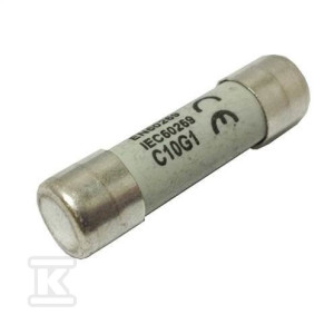 Циліндричний запобіжник 10 x 38 мм 1A GG 500V AC CYLINDRICAL FUSE 10 x 38 1A GG 500V AC