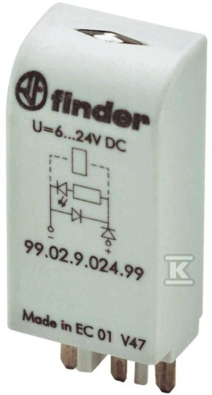 Moduł EMC, LED zielony+warystor 6-24VAC/DC 99.02.0.024.98