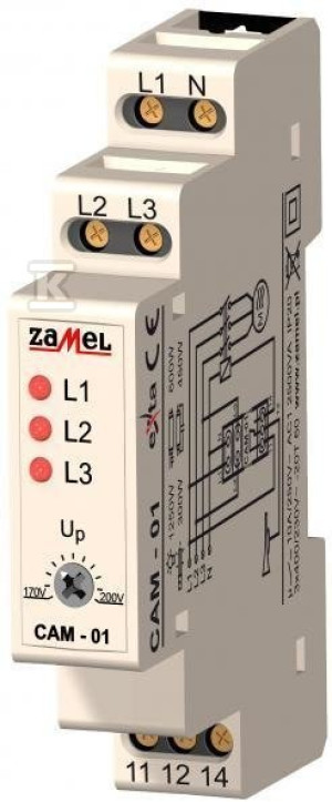 Czujnik asymetrii FAZ 230/400V AC Typ: CAM-01