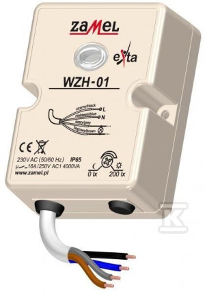 Wyłącznik zmierzchowy natynkowy z sondą 230V AC IP65 TYP: WZH-01