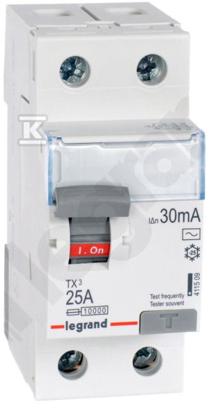 Wyłącznik różnicowoprądowy P302 2P 25A 30MA TYP AC TX3