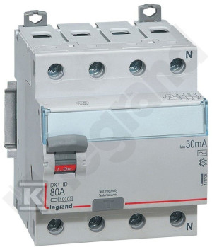 Wyłącznik różnicowoprądowy P304 4P 80A 30MA TYP AC DX3
