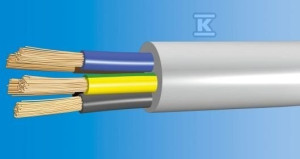 Провід для житлових приміщень H03VV-F (OMY жо) 5x0,75 білий
