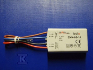 Zasilacz LED natynkowy 14V DC 8W, typ: ZNN-08-14