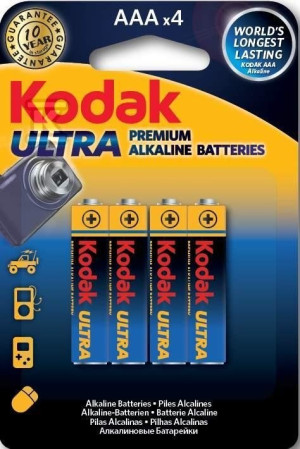 Bateria alkaliczna KODAK Ultra Premium 3A-4 LR3, blister=4 szt (AAA)