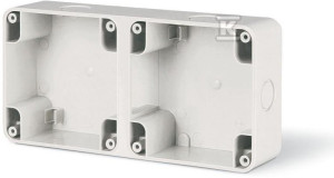 Puszka natynkowa, 2 moduły, M95x2,, IP66, szary, PROTECTA