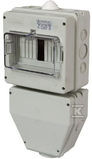 Skrzynka izolacyjna zabezpieczeniowa SWKI-3 z listwą TH-35 25A 400V IP43 9632-100