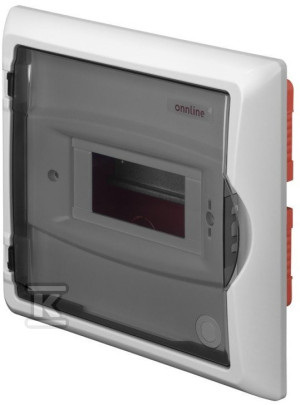 Rozdzielnica podtynkowa ONNLINE 1x6 modułów IP40 szyba dymna