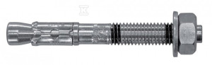 Kotwa opaskowa R-XPT M12x140 mm, Stal węglowa, Ocynk galwaniczny, Opcja 7