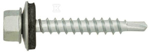 Wkręt farmerski blacha do drewna od 4,8x35 mm z podkładką T14 ocynkowany