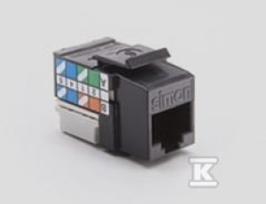 Gniazdo RJ45 kat 6 UTP SIMON Connect, czarny