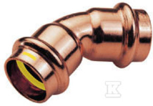 Łuk dwukielichowy 45 stopni 22mm B Press Gas