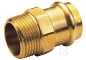Nypel przejściowy, GZ, 35 x 1 1/4 brąz B Press Gas