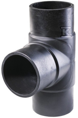 Trójnik 90 stopni równoprzelotowy doczołowy 110X6.6 SDR17, woda-gaz