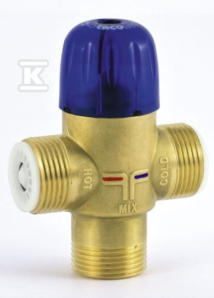 Termostatyczny zawór mieszający, bez zaworów zwrotnych, Novamix Value 70 FS DN15, gwint zewnętrzny Rv 3/4 cala
