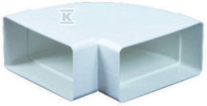 Поворотний кутник горизонтальний плоский (55x110)