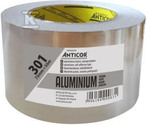 Taśma aluminiowa Aluminio 301, 75 mm x 50 m