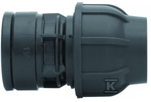 Złączka zaciskowa PP 50x5/4" GW gwint wewnętrzny PN16, do rur PE, kolor czarny