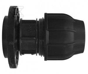 Kryza zaciskowa PP 50x2" DN50, PN10/PN16 z kołnierzem, do rur PE, kolor czarny