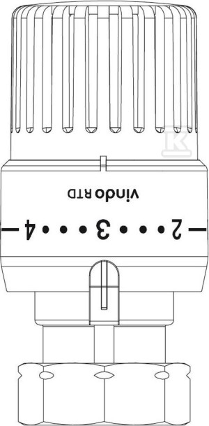 Głowica termostatyczna VINDO RTD, na zacisk, biała, do zaworów RTD-DANFOSS