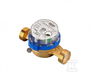Водомір JS для холодної води, тип JS-02 SMART+, DN15 (1/2"), Q3=1,6 м³/год, R100, Tmax: 50 °C, L=110 мм, приєднання GZ3/4", сухохідний,