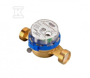 Водомір JS для холодної води, тип JS-02 SMART+, DN20 (3/4"), Q3=4,0 м³/год, R100, Tmax: 50 °C, L=130 мм, підключення GZ1", сухохідний, антимагнітний,