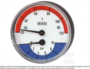 Termomanometr WP80T R1/2 0,6 MPa/120 ST.C