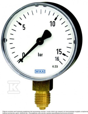 Manometr 111.10.100 M20x1,5 0-25 bar stal