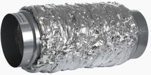 Tłumik kanałowy AKU-COMPA do elastycznych połączeń, długość 0,6m, średnica 160mm