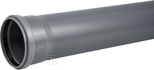 Труба PP-HT 110x2.7x2000 санітарна, для внутрішньої каналізації, колір попелястий, Onnline