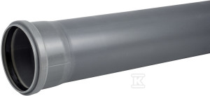 Rura PP-HT 110x2.7x315 sanitarna, do kanalizacji wewnętrznej, kolor popiel, Onnline