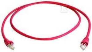 Kabel krosujący PATCH CORD 2xRJ45 S/FTP dł.5m kat.6A czerwony TG