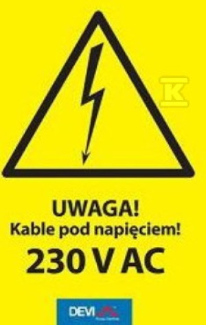 Наклейка попередження "Кабелі під напругою"