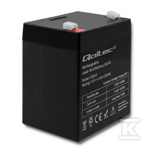 Akumulator AGM/12V/4.5Ah/max. 67.5A QOLTEC