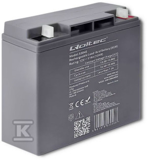 Akumulator AGM/12V/17Ah/max. 255A QOLTEC